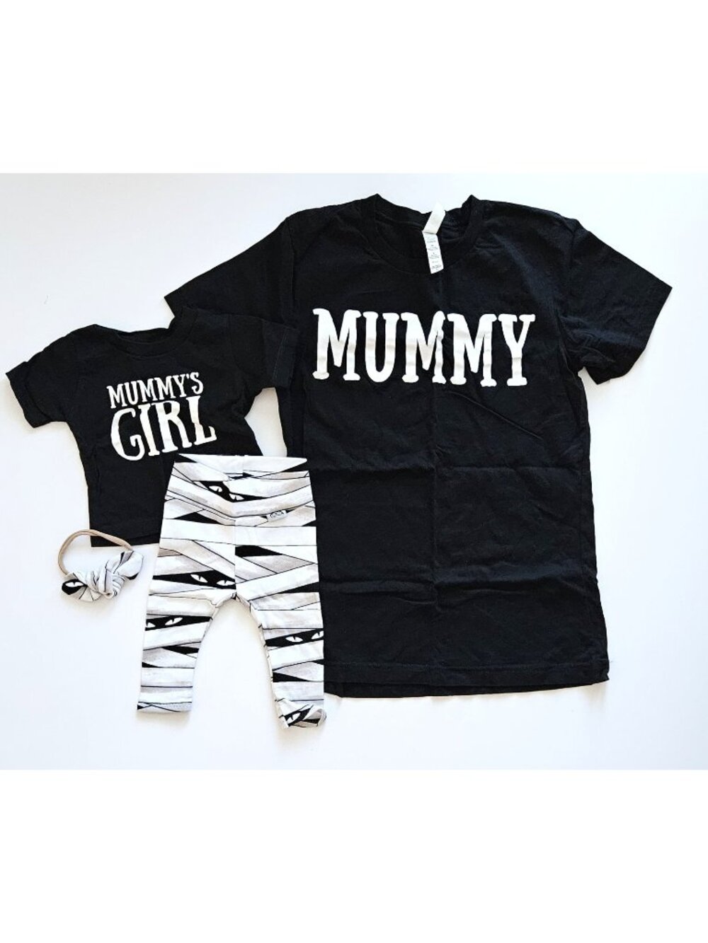 Custom Mummy Mummy's Girl Halloween Matched Set Tee Top S 3-6 mo